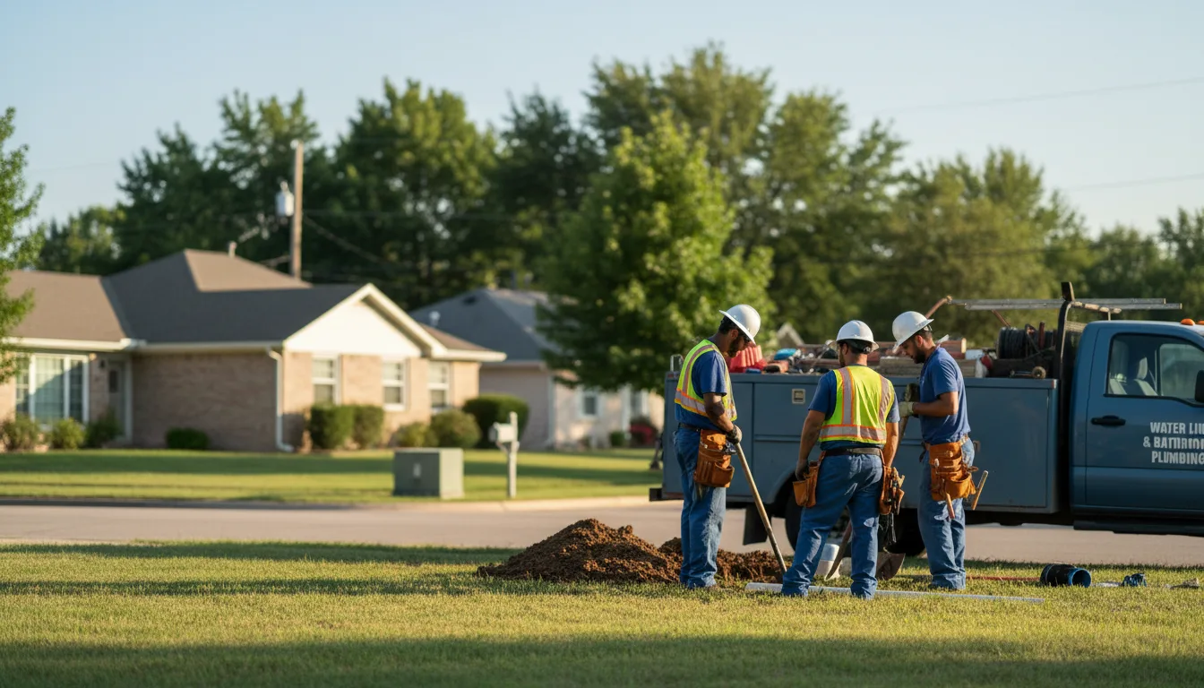 Residential water line and bathroom plumbing service in Winfield, AL